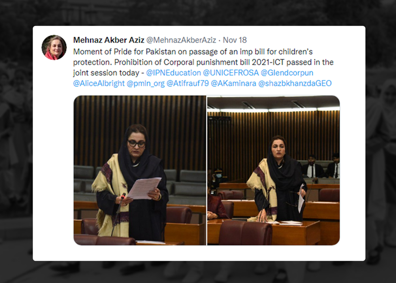 Update on Corporal Punishment- ICT Bill passed by the parliament of Pakistan